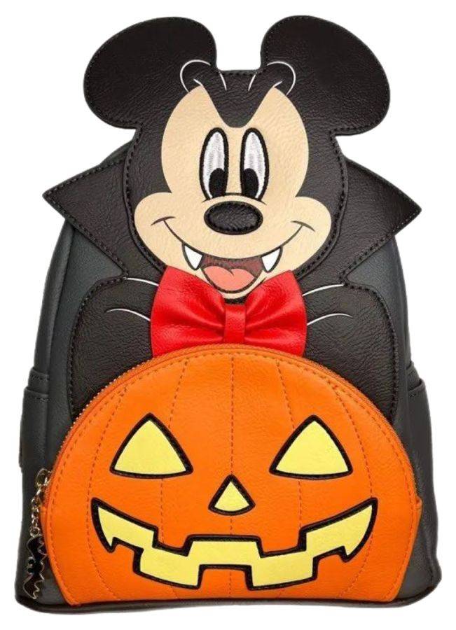 Pop Weasel Image of Disney - Mickey Vampire Pumpkin US Exclusive Mini Backpack [RS] - Loungefly - Bags, Wallets & Purses - Image - Pop Weasel