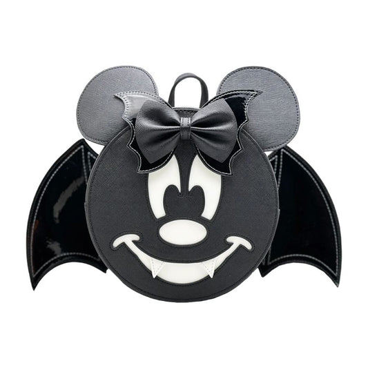 Pop Weasel - Image 2 of Disney - Minnie Mouse Bat US Exclusive Convertible Mini Backpack [RS] - Loungefly