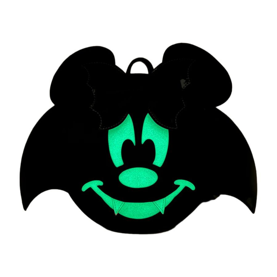 Pop Weasel - Image 3 of Disney - Minnie Mouse Bat US Exclusive Convertible Mini Backpack [RS] - Loungefly