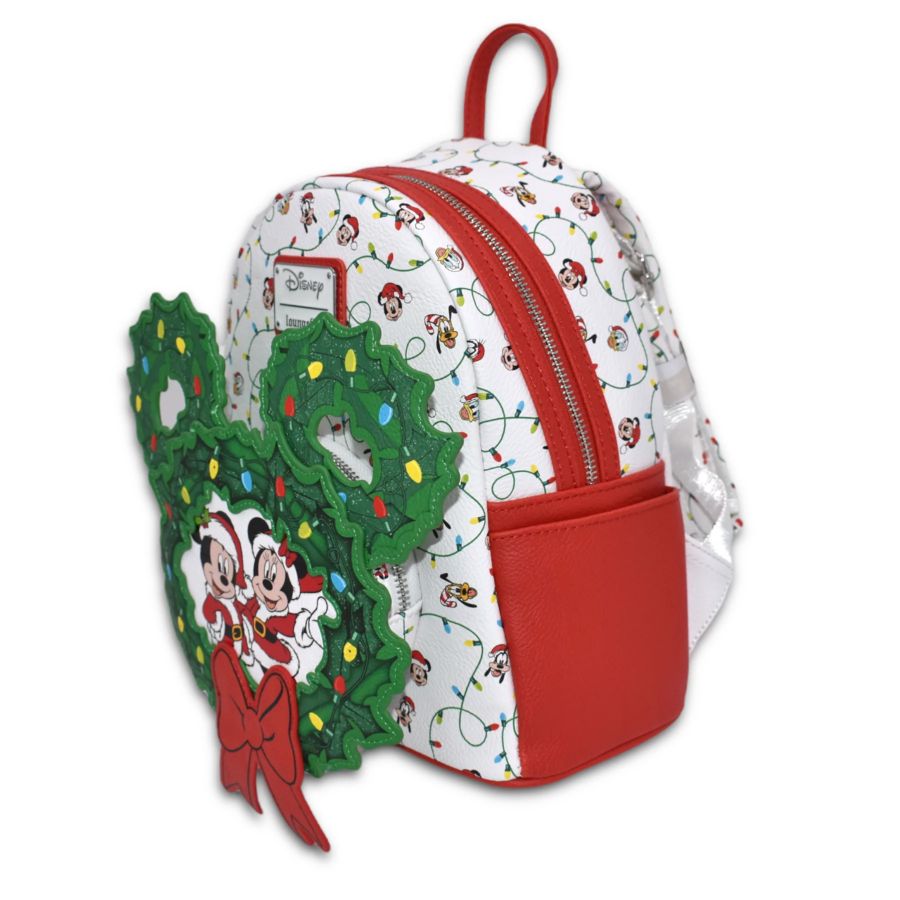 Pop Weasel - Image 3 of Disney - Mickey Holiday Wreath US Exclusive Mini Backpack [RS] - Loungefly - Bags, Wallets & Purses - Image - Pop Weasel