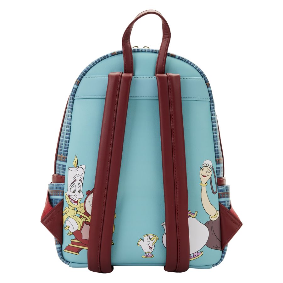 Pop Weasel - Image 4 of Beauty and the Beast (1991) - Library Scene Mini Backpack - Loungefly