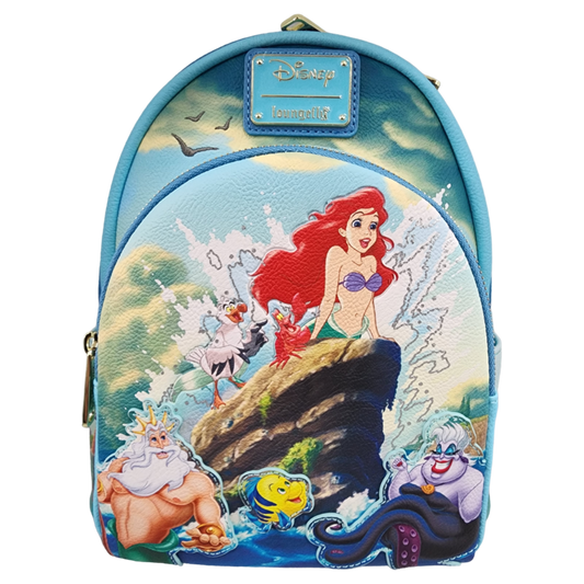 Pop Weasel Image of Little Mermaid (1989) - Wave Scenic US Exclusive Mini Backpack [RS] - Loungefly