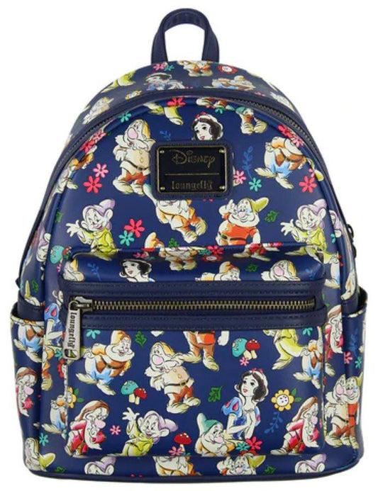 Pop Weasel Image of Snow White and the Seven Dwarfs (1937) - Seven Dwarfs Print US Exclusive Mini Backpack [RS] - Loungefly