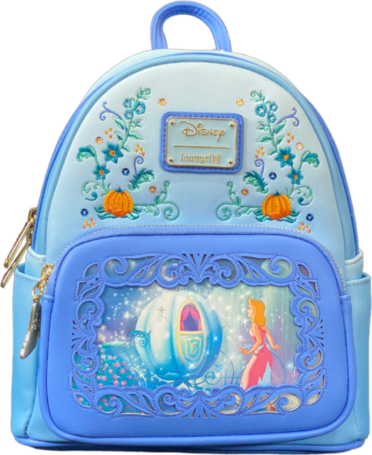 Pop Weasel Image of Disney Princess - Cinderella Window M-Backpack RS - Loungefly