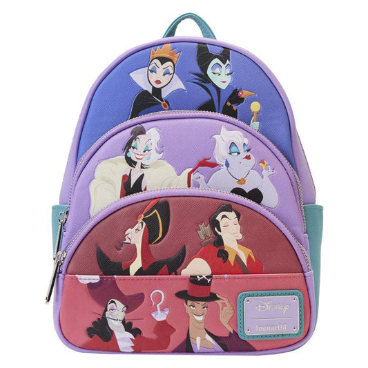 Pop Weasel Image of Disney Villains - Color Block Triple Pocket Mini Backpack - Loungefly