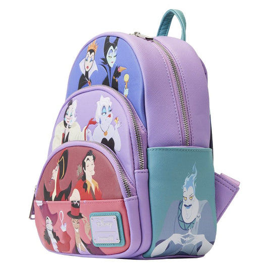 Pop Weasel - Image 2 of Disney Villains - Color Block Triple Pocket Mini Backpack - Loungefly