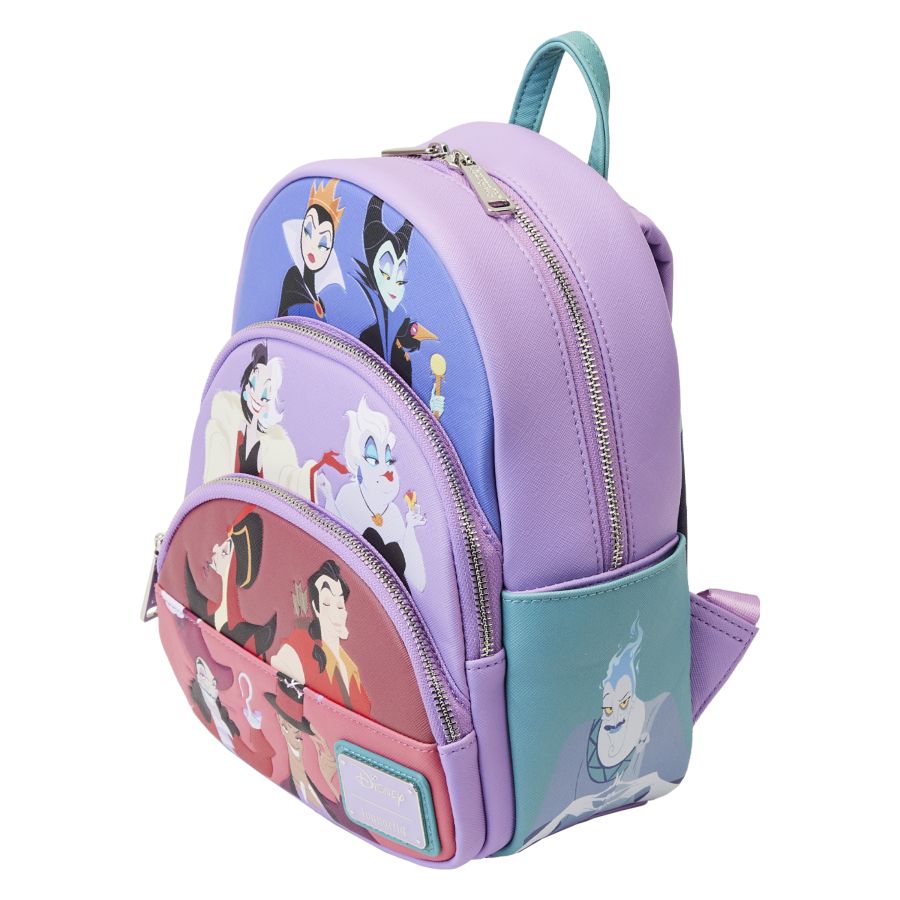 Pop Weasel - Image 3 of Disney Villains - Color Block Triple Pocket Mini Backpack - Loungefly - Bags, Wallets & Purses - Image - Pop Weasel