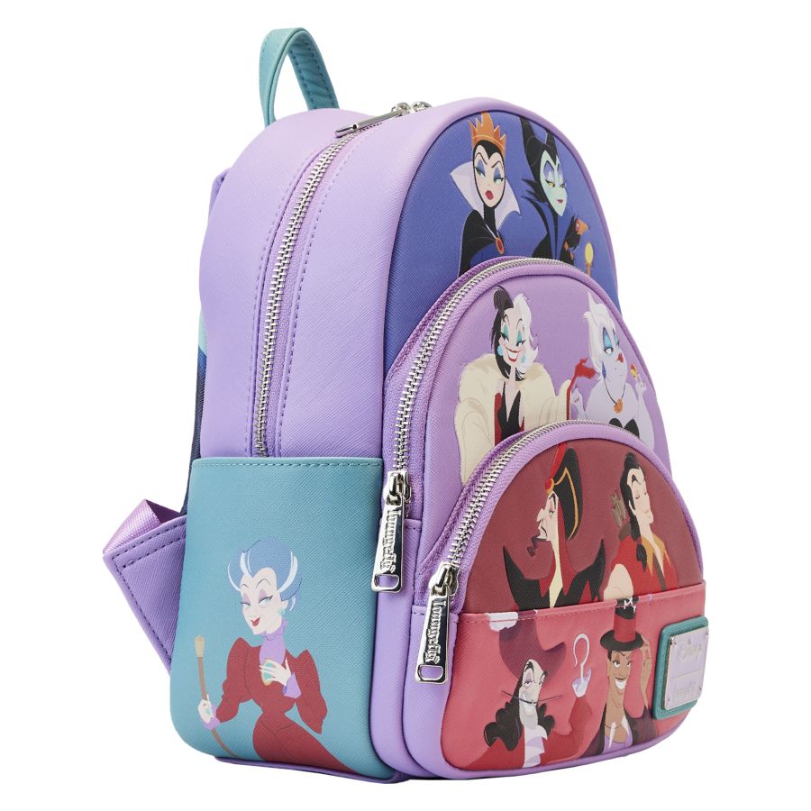 Pop Weasel - Image 4 of Disney Villains - Color Block Triple Pocket Mini Backpack - Loungefly - Bags, Wallets & Purses - Image - Pop Weasel