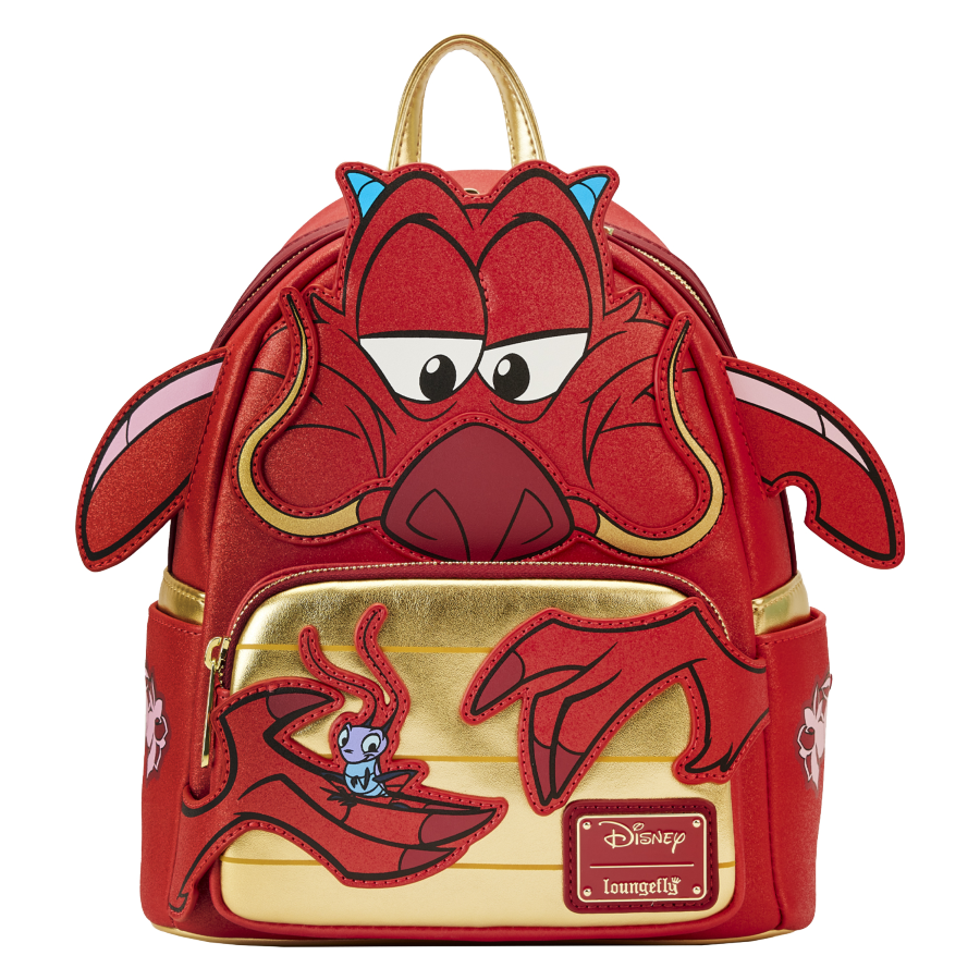 Pop Weasel Image of Mulan - 25th Anniversary Mushu Glitter Cosplay Mini Backpack - Loungefly - Bags, Wallets & Purses - Image - Pop Weasel