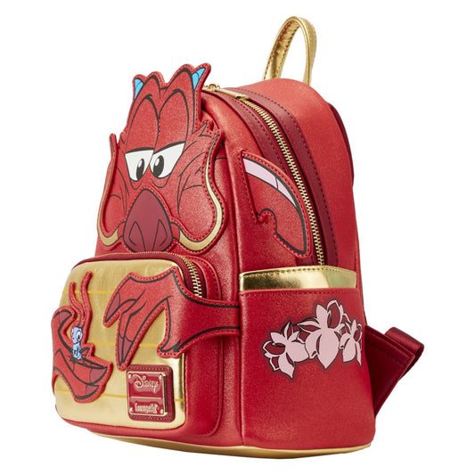 Pop Weasel - Image 2 of Mulan - 25th Anniversary Mushu Glitter Cosplay Mini Backpack - Loungefly