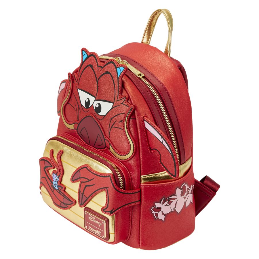 Pop Weasel - Image 3 of Mulan - 25th Anniversary Mushu Glitter Cosplay Mini Backpack - Loungefly - Bags, Wallets & Purses - Image - Pop Weasel