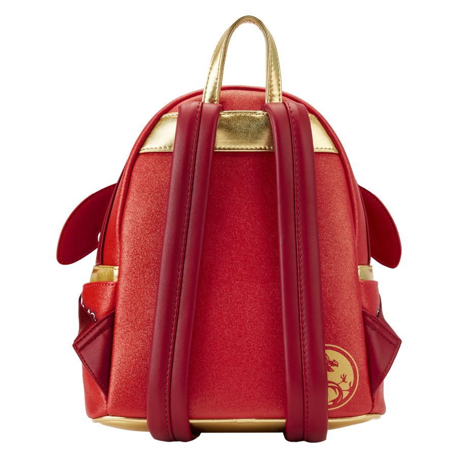 Pop Weasel - Image 4 of Mulan - 25th Anniversary Mushu Glitter Cosplay Mini Backpack - Loungefly