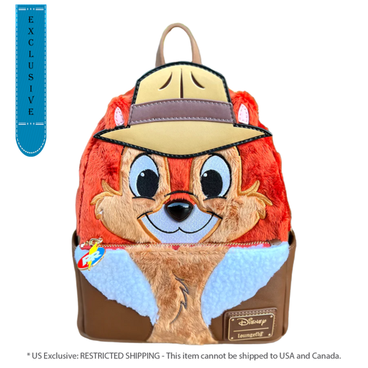 Pop Weasel Image of Chip 'n Dale: Rescue Rangers - Faux Fur Chip US Exclusive Cosplay Mini Backpack[RS] - Loungefly