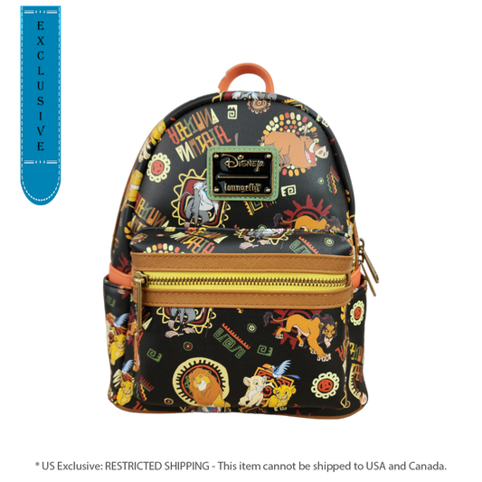 Pop Weasel Image of Lion King (1994) - Art Print US Exclusive Mini Backpack [RS] - Loungefly