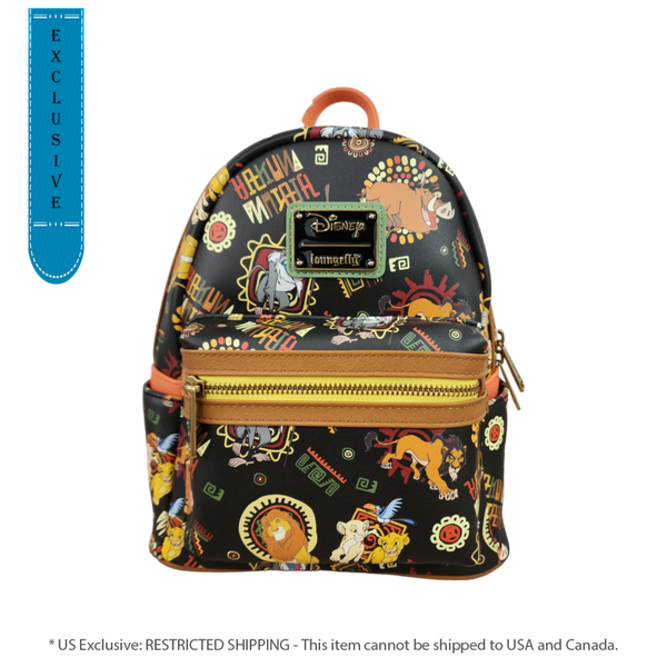 Pop Weasel Image of Lion King (1994) - Art Print US Exclusive Mini Backpack [RS] - Loungefly