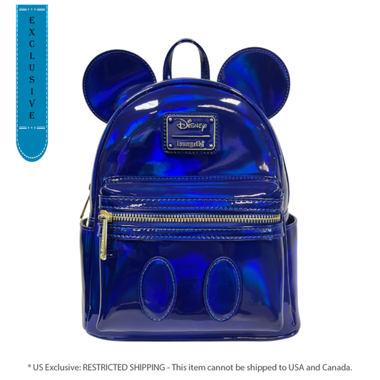 Pop Weasel Image of Disney - Mickey (Blue Oil Slick) Mini Backpack [RS] - Loungefly