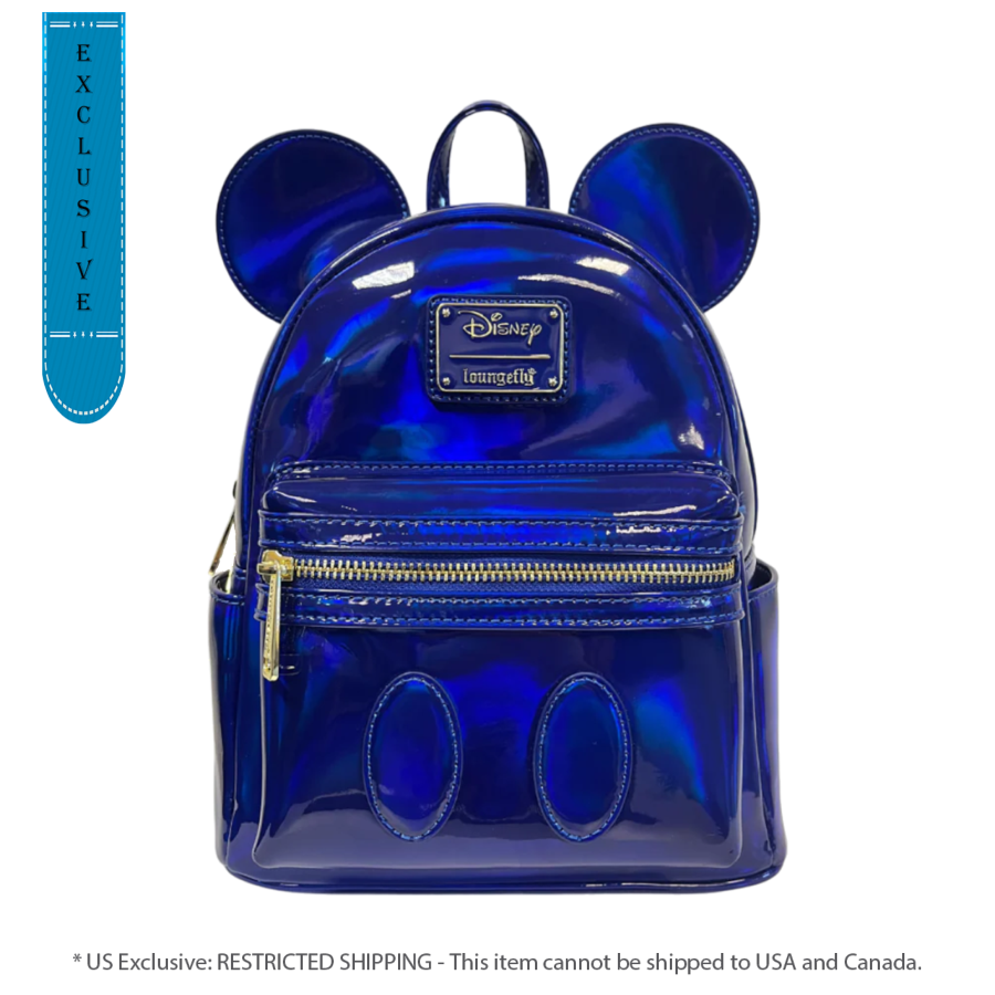 Pop Weasel Image of Disney - Mickey (Blue Oil Slick) Mini Backpack [RS] - Loungefly - Bags, Wallets & Purses - Image - Pop Weasel