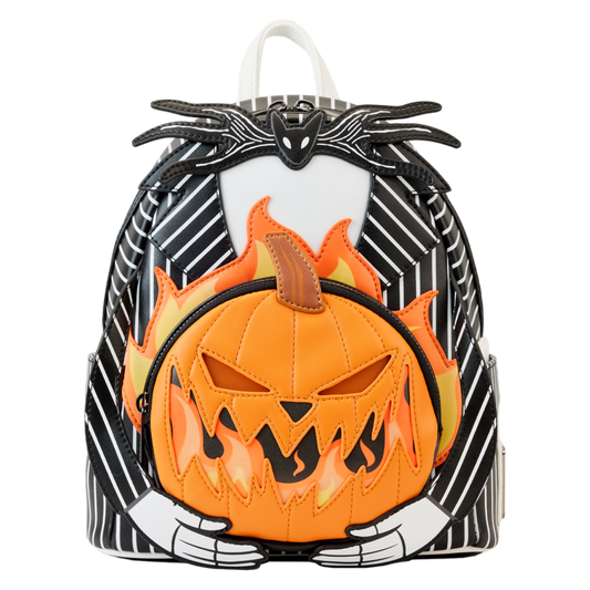 Pop Weasel Image of The Nightmare Before Christmas - Jack Pumpkin Glow Head Mini Backpack - Loungefly