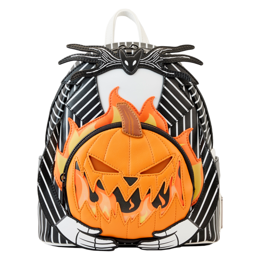 Pop Weasel Image of The Nightmare Before Christmas - Jack Pumpkin Glow Head Mini Backpack - Loungefly - Bags, Wallets & Purses - Image - Pop Weasel