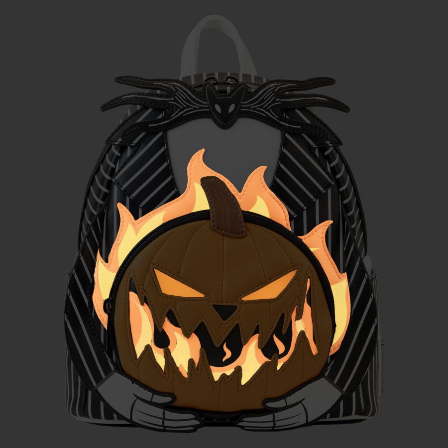 Pop Weasel - Image 2 of The Nightmare Before Christmas - Jack Pumpkin Glow Head Mini Backpack - Loungefly