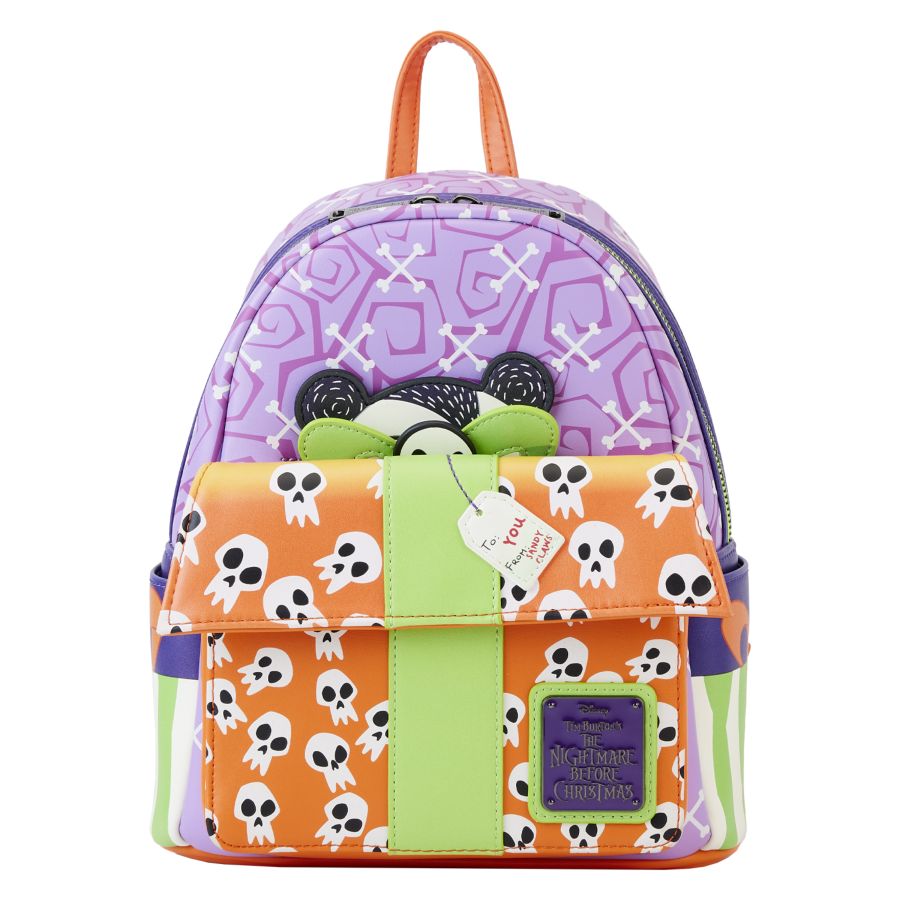 Pop Weasel - Image 3 of The Nightmare Before Christmas - Scary Teddy Present Mini Backpack - Loungefly