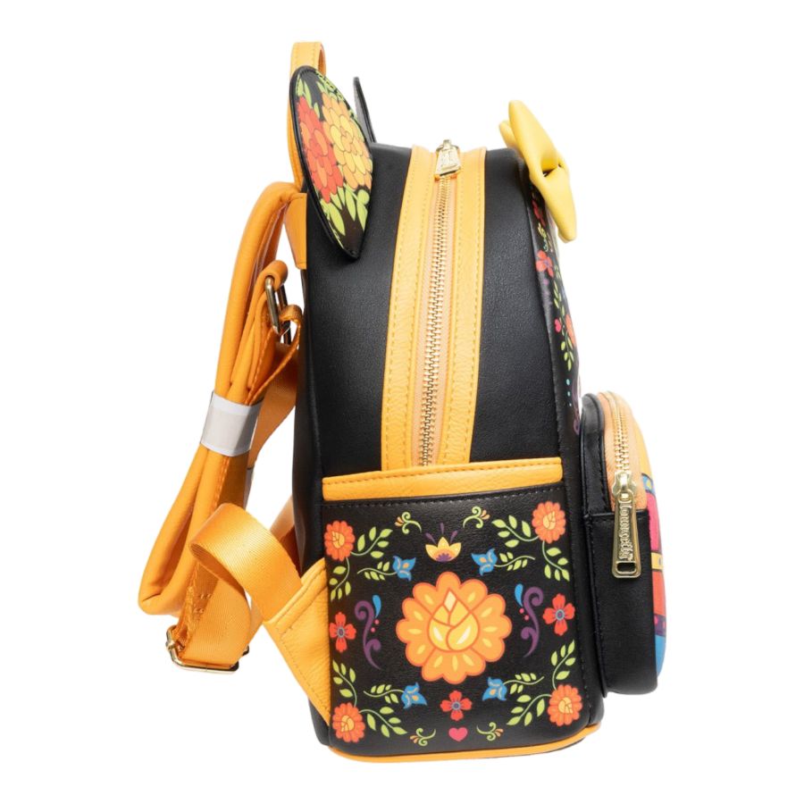 Pop Weasel - Image 5 of Disney - Dia De Los Muertos Minnie US Exclusive Mini Backpack [RS] - Loungefly