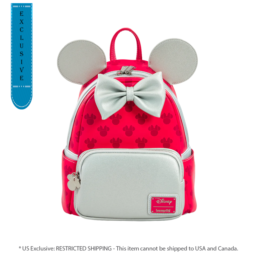 Pop Weasel Image of Disney - Minnie Mouse (Red & Silver) US Exclusive Mini Backpack [RS] - Loungefly - Bags, Wallets & Purses - Image - Pop Weasel