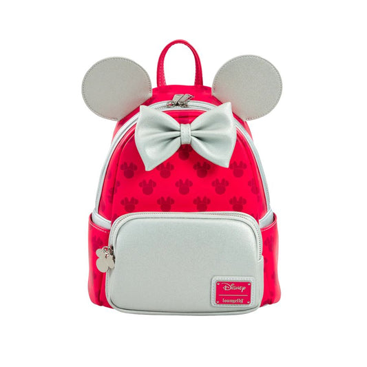 Pop Weasel - Image 2 of Disney - Minnie Mouse (Red & Silver) US Exclusive Mini Backpack [RS] - Loungefly