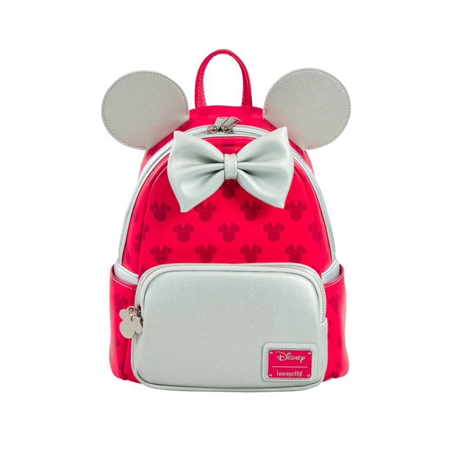 Pop Weasel - Image 2 of Disney - Minnie Mouse (Red & Silver) US Exclusive Mini Backpack [RS] - Loungefly - Bags, Wallets & Purses - Image - Pop Weasel