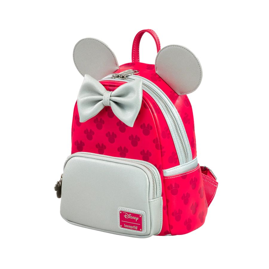 Pop Weasel - Image 3 of Disney - Minnie Mouse (Red & Silver) US Exclusive Mini Backpack [RS] - Loungefly - Bags, Wallets & Purses - Image - Pop Weasel