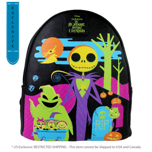 Pop Weasel Image of The Nightmare Before Christmas - Blacklight US Exclusive Mini Backpack [RS] - Loungefly