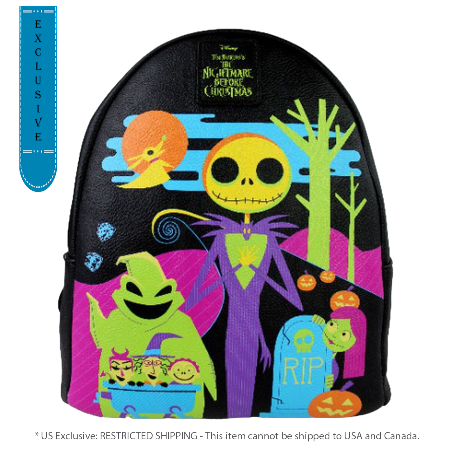 Pop Weasel Image of The Nightmare Before Christmas - Blacklight US Exclusive Mini Backpack [RS] - Loungefly - Bags, Wallets & Purses - Image - Pop Weasel