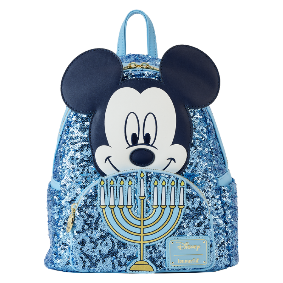 Pop Weasel Image of Disney - Mickey Mouse Hanukkah Sequin Glow Mini Backpack - Loungefly - Bags, Wallets & Purses - Image - Pop Weasel