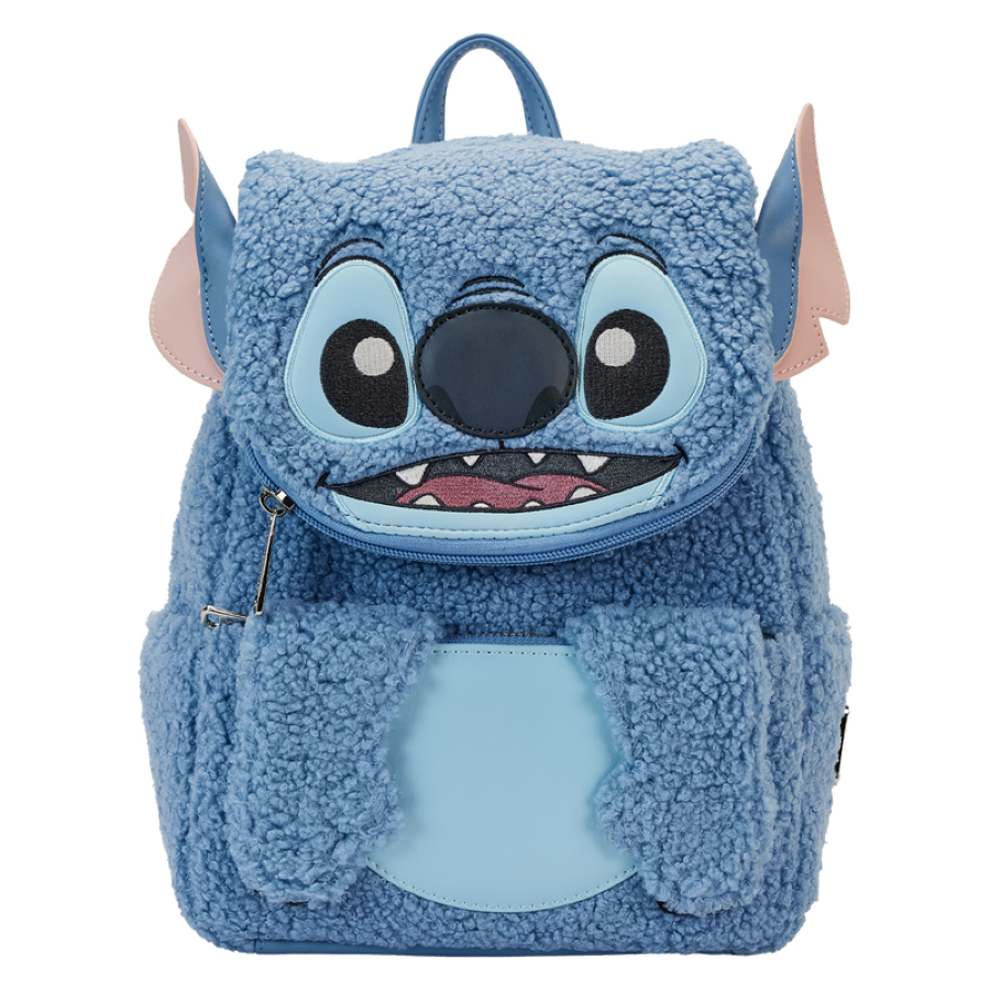 Lilo & Stitch - Plush Sherpa Cosplay Mini Backpack - Loungefly - Bags, Wallets & Purses - Image - Pop Weasel