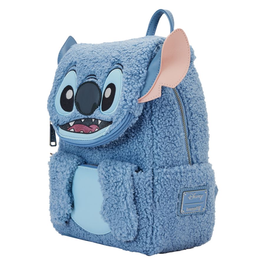 Lilo & Stitch - Plush Sherpa Cosplay Mini Backpack - Loungefly - Bags, Wallets & Purses - Image - Pop Weasel