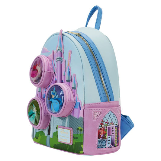 Pop Weasel - Image 2 of Sleeping Beauty - Castle Three Good Fairies Stained Glass Mini Backpack - Loungefly