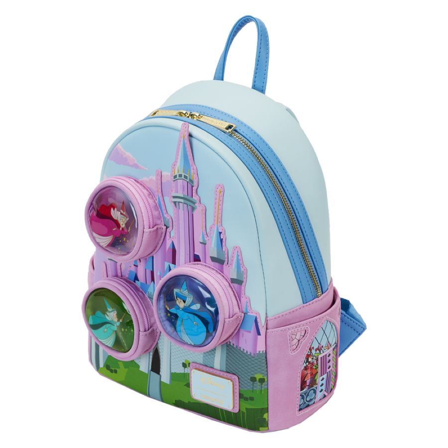 Pop Weasel - Image 3 of Sleeping Beauty - Castle Three Good Fairies Stained Glass Mini Backpack - Loungefly - Bags, Wallets & Purses - Image - Pop Weasel