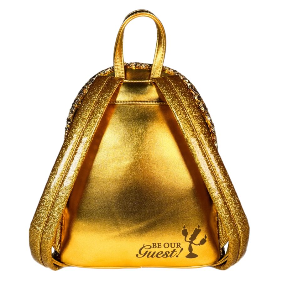 Pop Weasel - Image 6 of Beauty & the Beast (1991) - Lumiere Sequin US Exclusive Mini Backpack [RS] - Loungefly - Bags, Wallets & Purses - Image - Pop Weasel