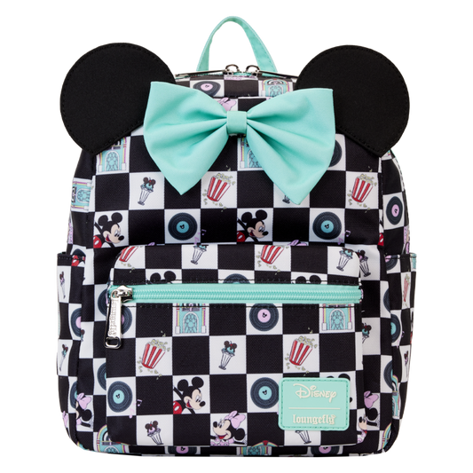 Disney - Mickey & Minnie Date Diner AOP Nylon Backpack - Loungefly