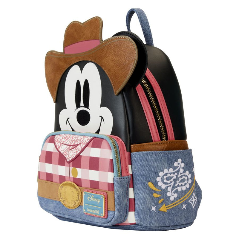 Pop Weasel - Image 2 of Disney - Western Mickey Cosplay Mini Backpack - Loungefly
