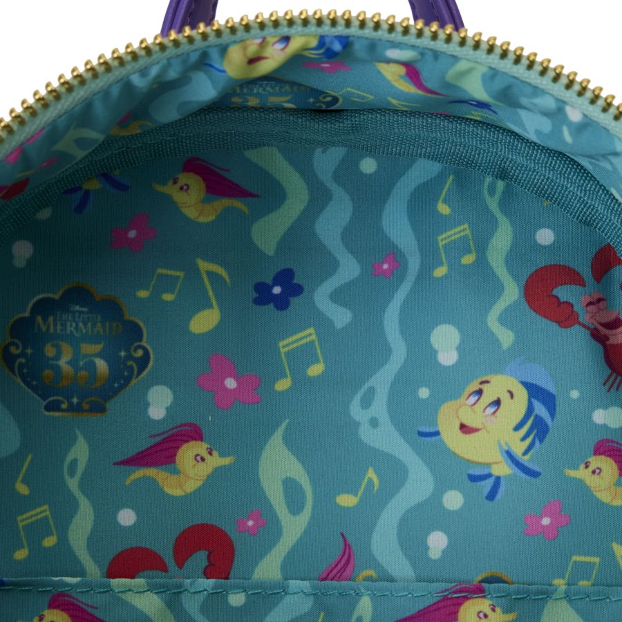 Pop Weasel - Image 6 of The Little Mermaid (1989) 35th Anniversary - Life Is The Bubbles Mini Backpack - Loungefly - Bags, Wallets & Purses - Image - Pop Weasel