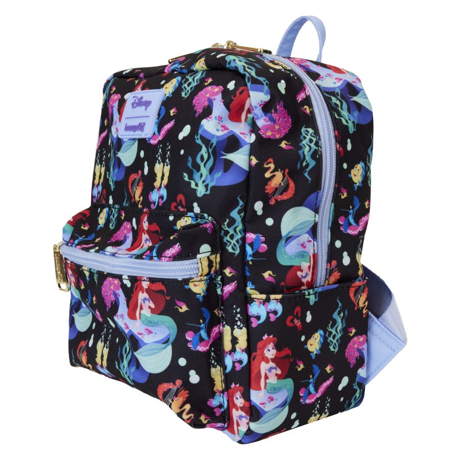 Pop Weasel - Image 2 of The Little Mermaid (1989) 35th Anniversary - Life Is The Bubbles Nylon Backpack - Loungefly - Bags, Wallets & Purses - Image - Pop Weasel