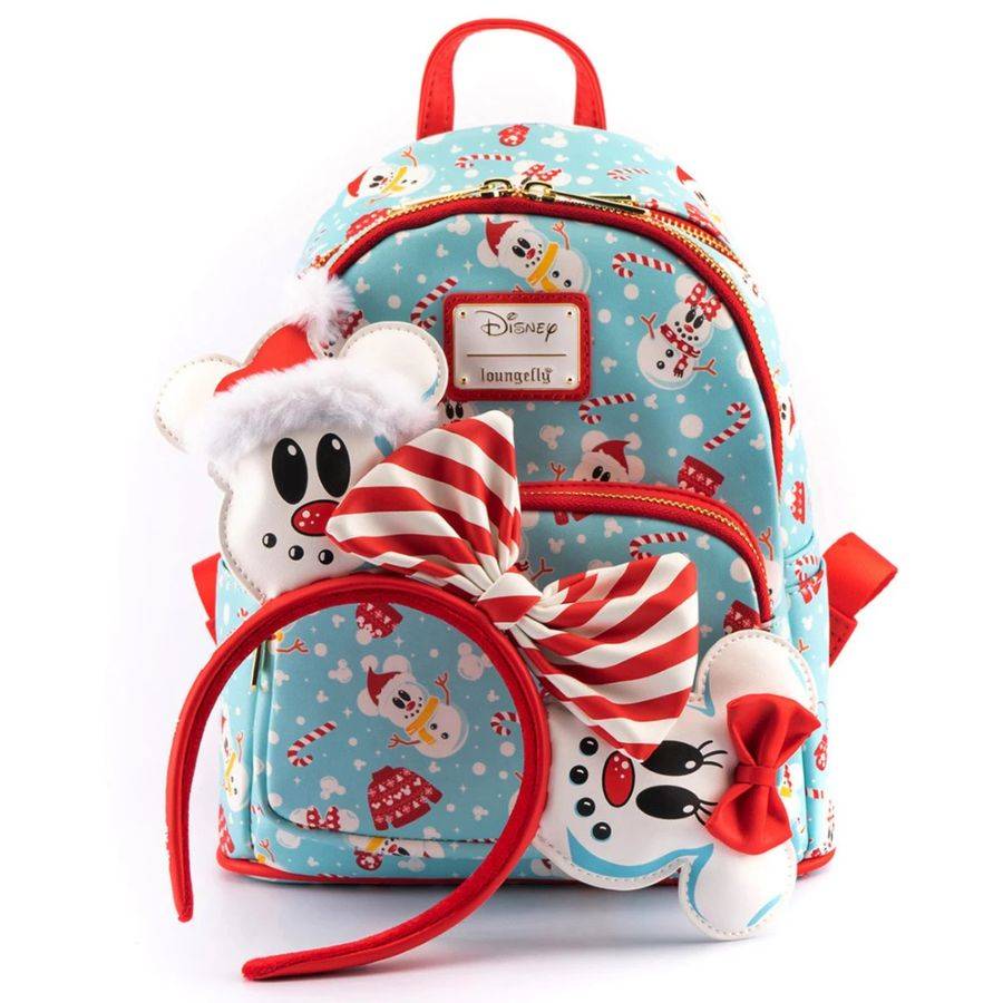 Pop Weasel Image of Disney - Mickey Mouse Snowman Mini Backpack & Headband - Loungefly - Bags, Wallets & Purses - Image - Pop Weasel