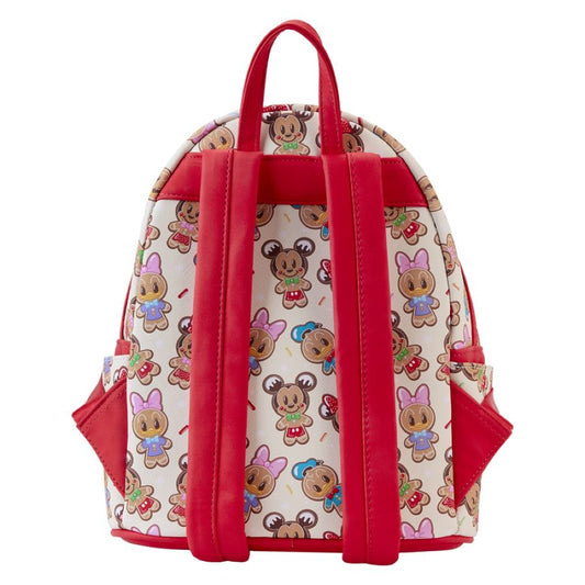 Disney - Mickey & Friends Gingerbread Cookie All-Over Print Mini Backpack With Ear Headband - Loungefly