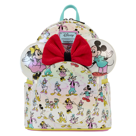 Pop Weasel Image of Disney: D100 - All-Over-Print Iridescent Mini Backpack with Ear Headband - Loungefly