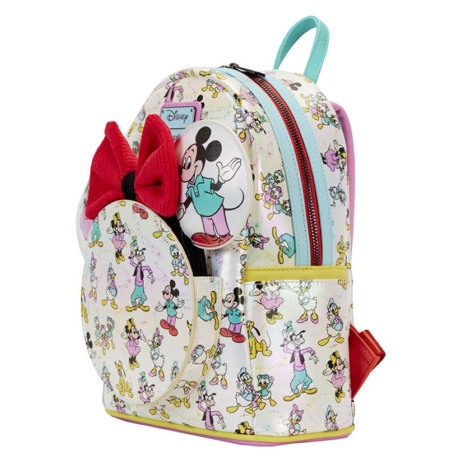 Pop Weasel - Image 2 of Disney: D100 - All-Over-Print Iridescent Mini Backpack with Ear Headband - Loungefly - Bags, Wallets & Purses - Image - Pop Weasel