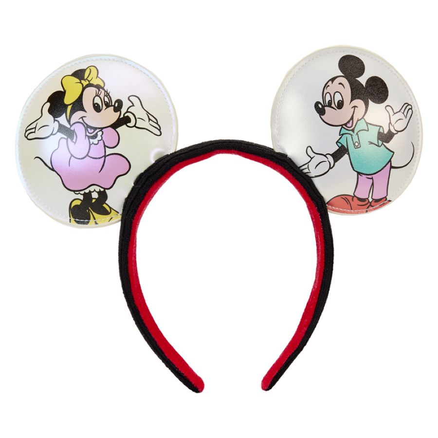 Pop Weasel - Image 6 of Disney: D100 - All-Over-Print Iridescent Mini Backpack with Ear Headband - Loungefly