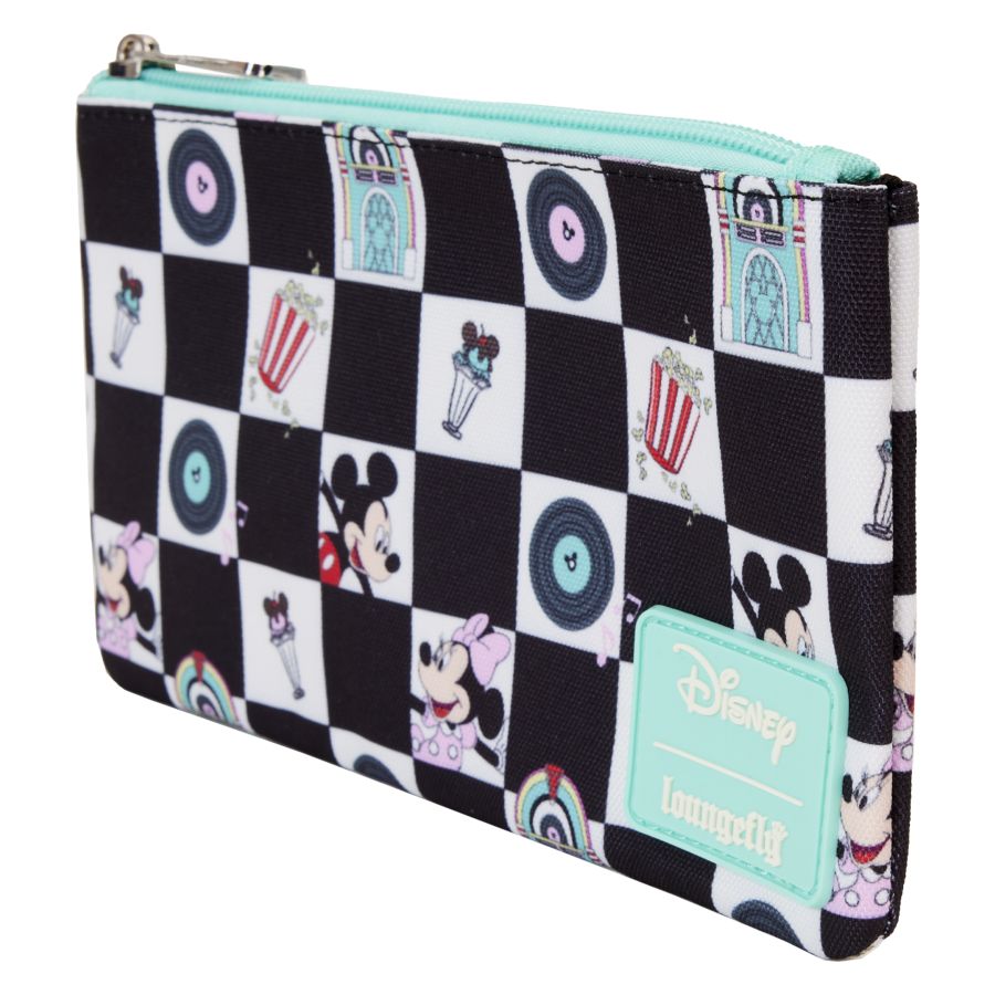 Disney - Mickey & Minnie Date Diner AOP Nylon Wristlet - Loungefly - Bags, Wallets & Purses - Image - Pop Weasel