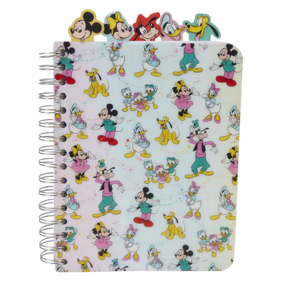 Disney: D100 - Mickey & Friends Classic Stationary Spiral Tab Journal - Loungefly - Notebook - Image - Pop Weasel