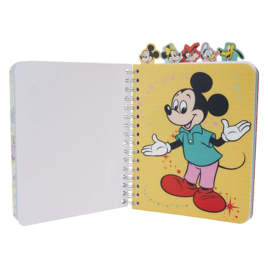 Disney: D100 - Mickey & Friends Classic Stationary Spiral Tab Journal - Loungefly